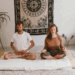 People engaging in breathwork